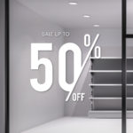 Αυτοκόλλητο Εκπτώσεων - Sale για καταστήματα - Sale 50% - Σήμανση Βιτρίνας Αυτοκόλλητο Εκπτώσεων - Sale για καταστήματα - Sale 50% - Σήμανση Βιτρίνας