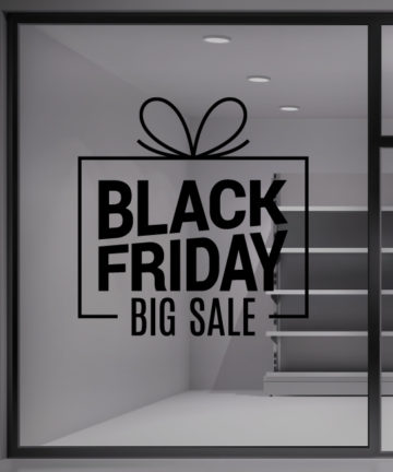 Black Friday Sticker. Αυτοκόλλητο για να προβάλετε τις προσφορές σας. Διακοσμήστε τη βιτρίνα σας και προσελκύστε πελάτες με ένα αυτοκόλλητο Black Friday