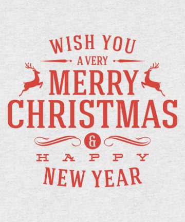 Merry Christmas & Happy New Year - Χριστουγεννιάτικο Αυτοκόλλητο. Διακόσμηση Βιτρίνας καταστημάτων για την περίοδο των Χριστουγέννων.