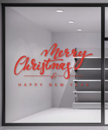 Αυτοκόλλητο Merry Christmas - Χριστουγεννιάτικη Διακόσμηση - Χριστουγεννιάτικο Αυτοκόλλητο