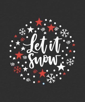 Χριστουγεννιάτικο Αυτοκόλλητο Let it Snow - Χριστουγεννιάτικη Διακόσμηση βιτρινών καταστημάτων