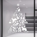 Χριστουγεννιάτικο Δέντρο - Διακόσμηση Βιτρίνας - Χριστουγεννιάτικα Αυτοκόλλητα για τη διακόσμηση βιτρίνας καταστημάτων τα Χριστούγεννα!!!