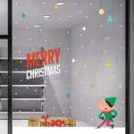 Χριστουγεννιάτικο Αυτοκόλλητο Santa Claus - Χριστουγεννιάτικη Διακόσμηση βιτρινών καταστημάτων