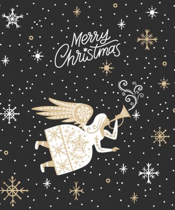 Χριστουγεννιάτικο Αυτοκόλλητο Άγγελος - Χριστουγεννιάτικη Διακόσμηση βιτρινών καταστημάτων
