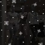 Χριστουγεννιάτικο Αυτοκόλλητο - Νυφάδες με χιόνι