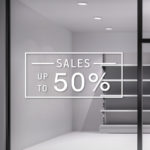 Αυτοκόλλητο Εκπτώσεων - Sale για καταστήματα - Sale 50% - Σήμανση Βιτρίνας Αυτοκόλλητο Εκπτώσεων - Sale για καταστήματα - Sale 50% - Σήμανση Βιτρίνας