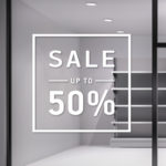 Αυτοκόλλητο Εκπτώσεων - Sale για καταστήματα - Sale 50% - Σήμανση Βιτρίνας Αυτοκόλλητο Εκπτώσεων - Sale για καταστήματα - Sale 50% - Σήμανση Βιτρίνας