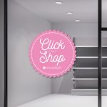 Click in Shop Αυτοκόλλητο - Σήμανση βιτρίνας κατά την περίοδο του Click in Shop και Click Away