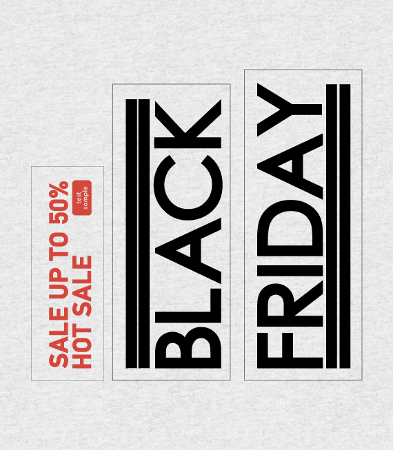 Αυτοκόλλητο Βιτρίνας Black Friday. Εντυπωσιάστε και τραβήξτε τα βλέμματα πελατών την ημέρα της Black Friday με ένα αυτοκόλλητο στη βιτρίνας σας.