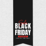 Αυτοκόλλητο Banner Black Friday. Εντυπωσιάστε την ημέρα της BLACK FRIDAY με ένα υπέροχο αυτοκόλλητο για το κατάστημα σας.