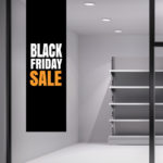 Αυτοκόλλητα Μπάνερ Black Friday. Εντυπωσιάστε την ημέρα της BLACK FRIDAY με ένα υπέροχο αυτοκόλλητο για το κατάστημα σας.