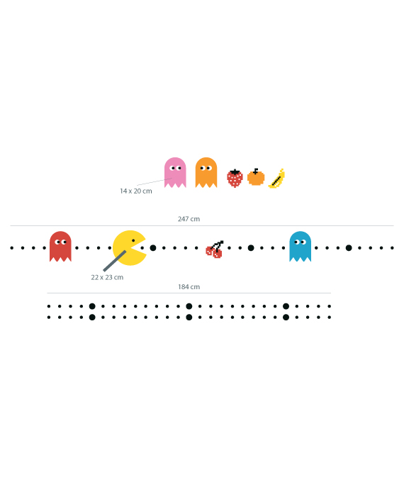 Αυτοκόλλητο Τοίχου Pacman. Αυτοκόλλητα τοίχου για να μεταμορφώσετε τον χώρο του σπιτιού σας. Ιδανικό για παιδικά και εφηβικά δωμάτια! Αυτοκόλλητο Τοίχου Pacman. Αυτοκόλλητα τοίχου για να μεταμορφώσετε τον χώρο του σπιτιού σας. Ιδανικό για παιδικά και εφηβικά δωμάτια!