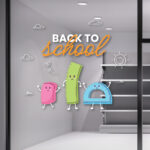 Αυτοκόλλητο Βιτρίνας Back to School. Εντυπωσιάστε τα βλέμματα των πελατών σας με ένα αυτοκόλλητο Back to School για τις ημέρες έναρξης της σχολικής χρονιάς.
