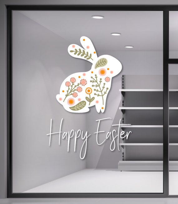 Πασχαλινά αυτοκόλλητα βιτρίνας για καταστήματα. Ανανεώστε εύκολα και οικονομικά την Πασχαλινή βιτρίνα σας και τραβήξτε τα βλέμματα.