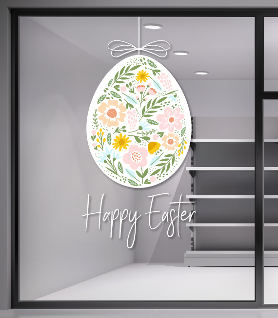 Πασχαλινά αυτοκόλλητα βιτρίνας για καταστήματα. Ανανεώστε εύκολα και οικονομικά την Πασχαλινή βιτρίνα σας και τραβήξτε τα βλέμματα.